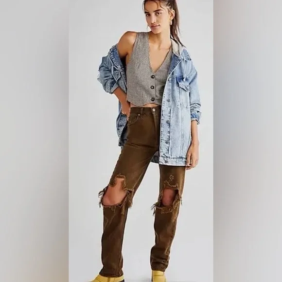 11-Free People High Rise Lasso Jeans - Picture 3 of 3